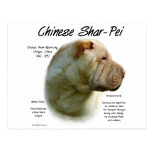 Diseño de la historia de Shar Pei del chino Postal