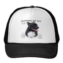 Diseño de la historia de Staffordshire bull terrie Gorra