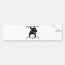 Diseño de la historia de Staffordshire bull terrie Pegatina De Parachoque