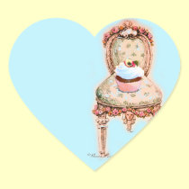 Diseño de la magdalena de la fiesta del té pegatinas