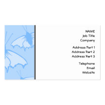 Diseño de la mariposa en azul plantillas de tarjetas personales