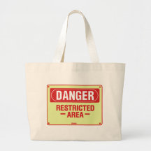 ¡Diseño de la muestra del peligro! ¡Único refresqu Bolsas De Mano