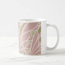 diseño de la naturaleza del rosa del nouveau del a tazas de café
