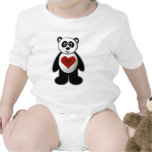 Diseño de la panda trajes de bebé