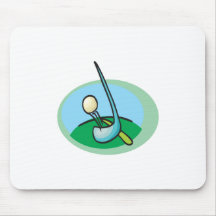 Diseño de la pelota de golf y del club alfombrilla de ratón
