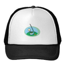 Diseño de la pelota de golf y del club gorros  
