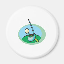 Diseño de la pelota de golf y del club iman