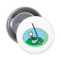 Diseño de la pelota de golf y del club pin