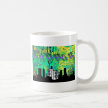 Diseño de la pintada del golpeador taza de café