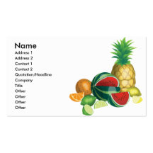 Diseño de la tarjeta de visita de la fruta