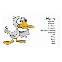 diseño de la tarjeta de visita del pato