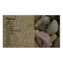 Diseño de las piedras del mar tarjeta de visita