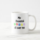 Diseño de los paseos de Basenji Tazas De Café