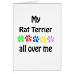 Diseño de los paseos de Terrier de rata Tarjetas