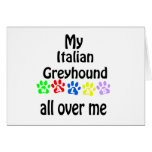 Diseño de los paseos del galgo italiano tarjetas
