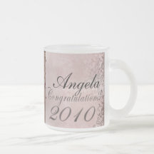 Diseño de mármol de la graduación 2010 taza