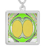 Diseño de neón del verde amarillo superfly pendiente