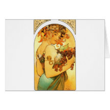 Diseño de Nouveau del arte Tarjetas