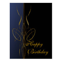 Diseño de oro elegante postal