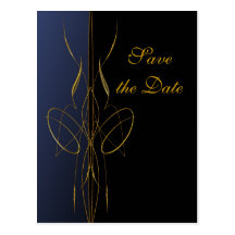 Diseño de oro elegante tarjeta postal