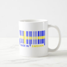 Diseño de SUECIA de los colores de la bandera de l Taza De Café