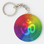 Diseño del arco iris de OM Llavero Personalizado