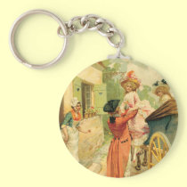 Diseño del arte del vintage del estilo de Marie An llaveros