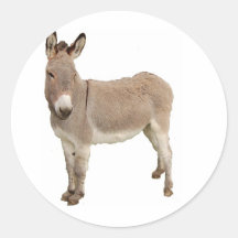 Diseño del burro etiquetas redondas