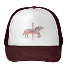 Diseño del caballo del carrusel gorros bordados