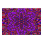 Diseño del caleidoscopio de Purple Heart Impresiones Fotográficas
