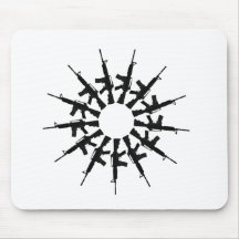 Diseño del caleidoscopio del arma del arma AR-15 Tapetes De Raton