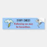 Diseño del cazador de la tormenta del tornado del  pegatina de parachoque