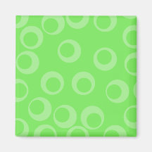 Diseño del círculo en verde. Modelo retro Iman De Frigorífico