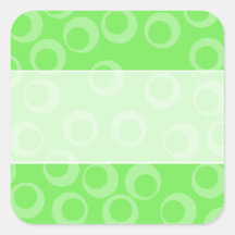 Diseño del círculo en verde. Modelo retro Colcomania Cuadrada