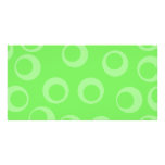Diseño del círculo en verde. Modelo retro Tarjetas Fotográficas