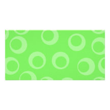 Diseño del círculo en verde. Modelo retro Tarjetas Fotográficas