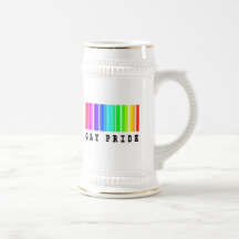 diseño del código de barras del gaypride taza de café