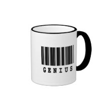 diseño del código de barras del genio tazas
