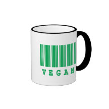 diseño del código de barras del vegano taza