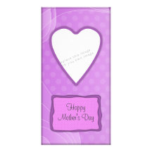 Diseño del corazón de la tarjeta del día de San Va Tarjetas Fotográficas