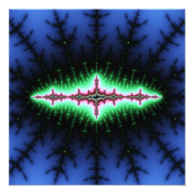 Diseño del extracto del fractal del UFO Impresion Fotografica