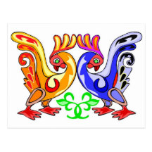Diseño del extracto del Postal-Gallo