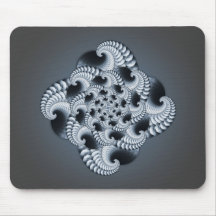 Diseño del fractal del gris azul tapete de raton