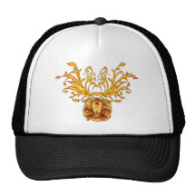 DISEÑO DEL FUEGO DEL INFIERNO GORRO DE CAMIONERO