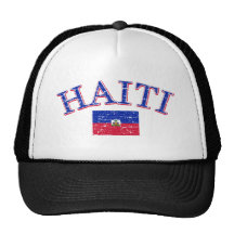 Diseño del fútbol de Haití Gorros Bordados