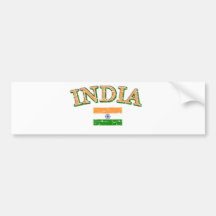 Diseño del fútbol de la India Pegatina De Parachoque