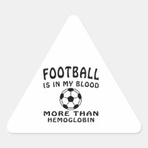 Diseño del fútbol calcomania de triangulo personalizadas