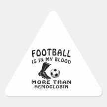 Diseño del fútbol pegatina triangulo personalizadas