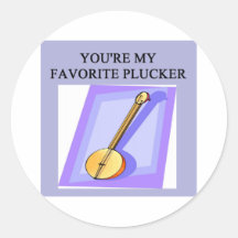 diseño del jugador del banjo pegatina