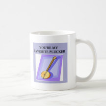 diseño del jugador del banjo taza de café